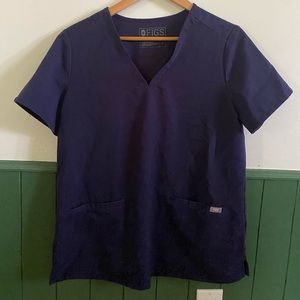 Figs navy blue scrub top